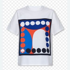 Kate Spade Graphic T-Shirt - White, Blue, and Orange